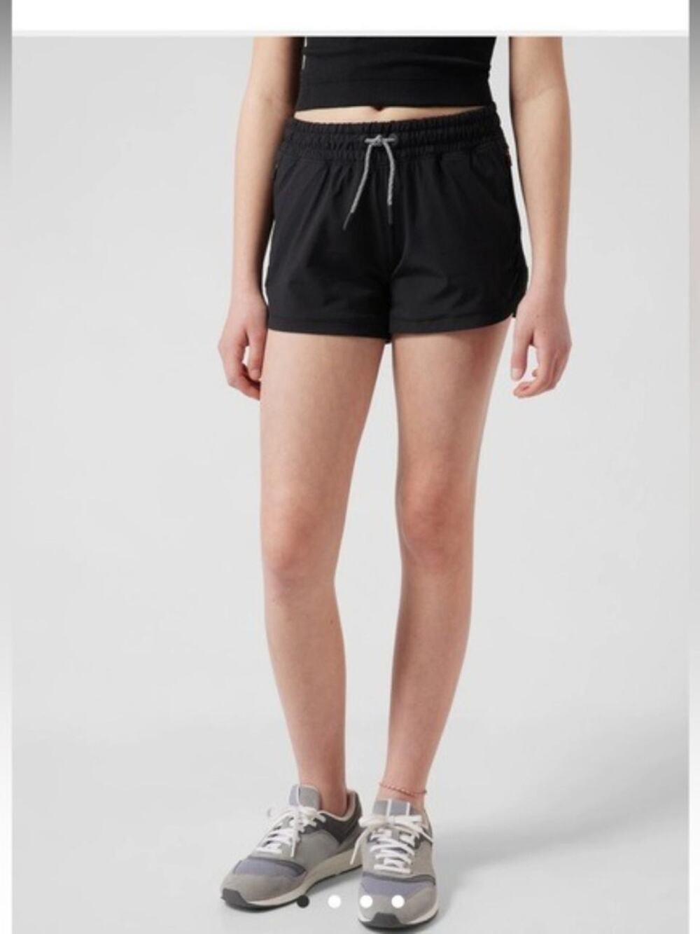 Athleta Girl All Play 3” Black Drawstring Athletic Shorts Size XXL 16